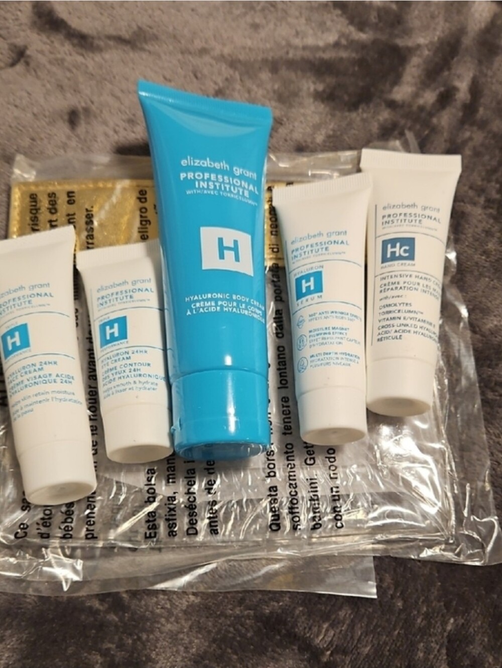 LOT OF 6 Elizabeth Grant Professional Institute Hyaluron Skincare Travel Set